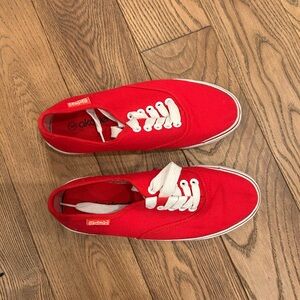 Akademiks Red and White Women's Sneakers